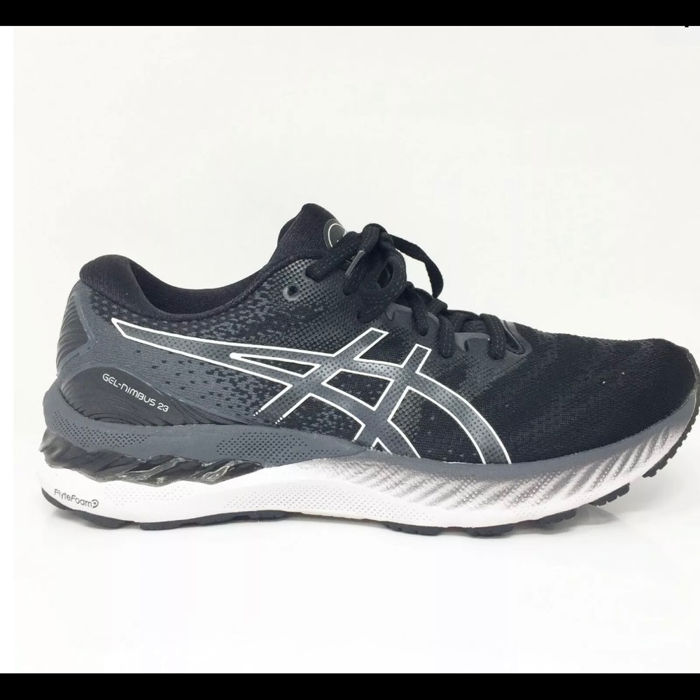 Asics Womens Gel Nimbus 23 Gray Black 8.5
